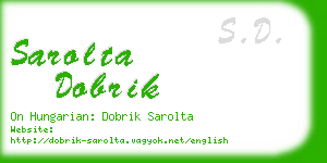 sarolta dobrik business card